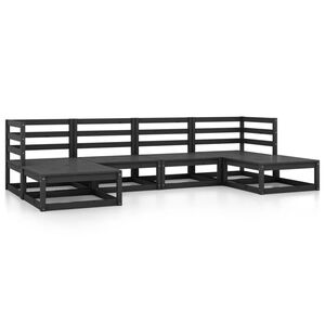 vidaXL 6-delige Loungeset massief grenenhout