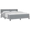 vidaXL Boxspringbed met hoofdeinde Lichtgrijs 200 x 180 cm Stof
