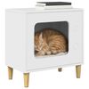 vidaXL Kattenhuis Glanzend Wit 51 x 30 x 52 cm Bewerkt hout