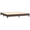 vidaXL Boxspring met matras en LED kunstleer bruin 200x200 cm
