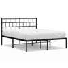 vidaXL Bedframe met hoofdbord metaal zwart 160x200 cm