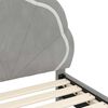 vidaXL Bedframe voor kinderen met hoofdbord Lichtgrijs 80 x 200 cm