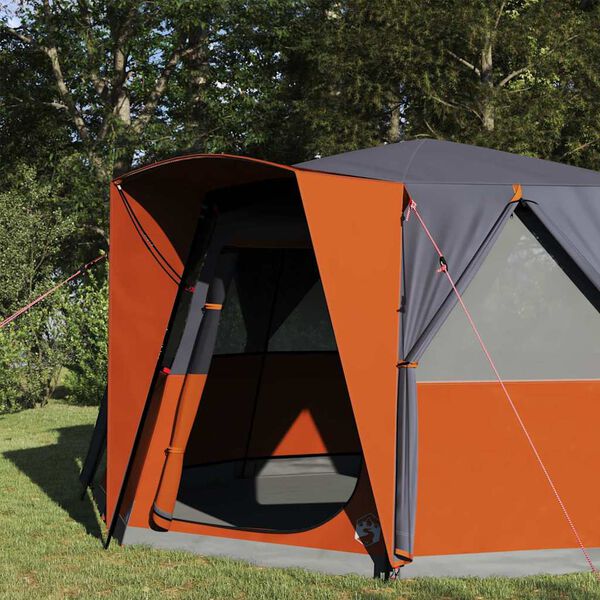 vidaXL Huisje Tent met dak Grijs en Oranje 425 x 396 x 222 cm