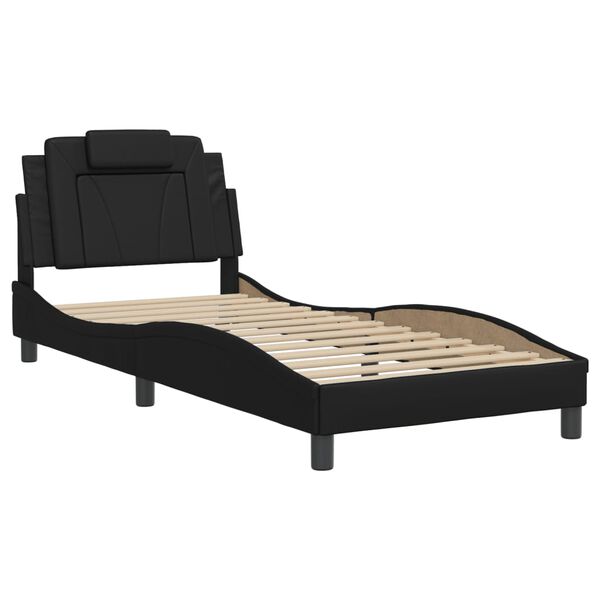 vidaXL Bedframe "Viana" zonder matras kunstleer zwart 90x200 cm