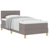 vidaXL Boxspringbed met matras met hoofdeinde Taupe 90 x 200 cm Stof