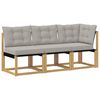 vidaXL 3 st Outdoor Midden- en Hoeksalon Wit
