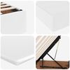 vidaXL Opslag bed met matras met matras Wit 200 x 200 cm Nep Leer