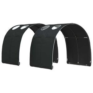 vidaXL Bedtunnel 2 st Zwart Polyester