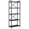 vidaXL Boekenkast 60 x 30 x 155 cm Bewerkt hout Zwart Eiken