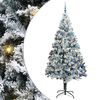 vidaXL Kunstkerstboom Wit 240 cm PVC en Staal en Kunststof