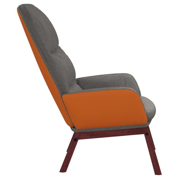 vidaXL Relaxstoel stof lichtgrijs