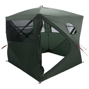 vidaXL Jacht Tent Legergroen 143 x 143 x 165 cm Polyester en staal