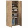 vidaXL Highboard artisanaal eikenkleurig 80 x 39 x 178 cm Bewerkt hout