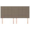 vidaXL Hoofdbord taupe 180x5x118/128 cm Stof