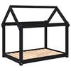 vidaXL Hondenmand 101x70x90 cm massief grenenhout zwart