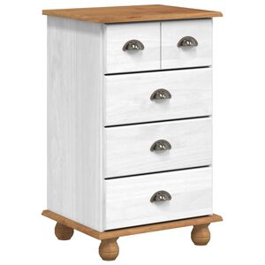 vidaXL Ladekast 5-Lade ASKIM Wit 48,5 x 40 x 79 cm Massief grenenhout