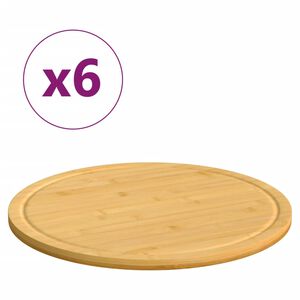 vidaXL Snijplanken 6 st &Oslash;30x1,5 cm bamboe