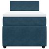 vidaXL Boxspring met matras fluweel blauw 80x200 cm