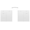 vidaXL Dressoir 80x36x75 cm bewerkt hout hoogglans wit