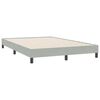 vidaXL Boxspring met matras fluweel lichtgrijs 160x220 cm