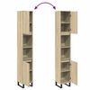 vidaXL Badkamerkast 30x30x190 cm bewerkt hout sonoma eikenkleurig