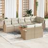 vidaXL Tuin Sofa Set 9 pcs Beige Poly riet