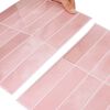 vidaXL Rechthoekige Tegel 20 pcs Roze 29 x 23 x 0,08 cm