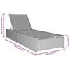 vidaXL Ligstoel met kussen 1-persoon Zwart 60 x 200 x 27cm poly rattan