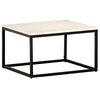 vidaXL Salontafel 60x60x35 cm echt steen met marmeren textuur wit