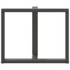 vidaXL Eettafelpoten 2 st T-vormig 100x35x(72-73) cm staal antraciet
