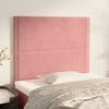 vidaXL Hoofdbord roze 80x5x118/128 cm fluweel