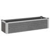 vidaXL Verhoogde plantenbak Grijs 100 x 30 x 22 cm WPC en Aluminium