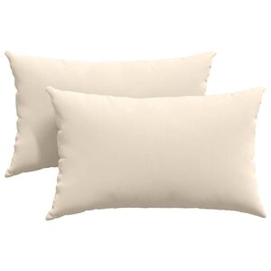 vidaXL Sofa Kussens 2 stuks Beige 50 x 30 cm Stof