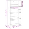 vidaXL Boekenkast Zwart Eiken 80 x 30 x 151,5 cm Bewerkt hout