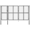 vidaXL Tuinpoort staal 400x200 cm antraciet