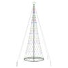 vidaXL LED Kerstboom met 455 LED Multikleur 184.5 cm Metaal