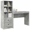 vidaXL Bureau met lade 2 pcs Beton Grijs