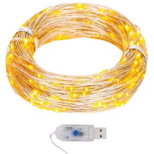 vidaXL Lichtsnoer met 400 microLED's warmwit 8 functies 40 m