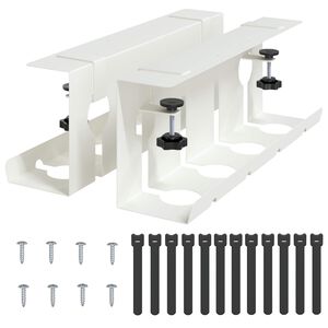 vidaXL Kabelgoot voor onder bureau 2 st Wit 43 x 10 x 15 cm