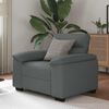 vidaXL Fauteuil 60 cm stof donkergrijs