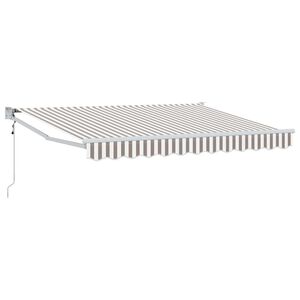 vidaXL Markies Lichtgrijs en wit. 5 x 3 m Polyester en Metaal