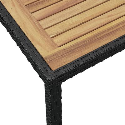 vidaXL Tuintafel 123x60x74 cm massief acaciahout zwart en bruin