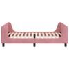 vidaXL Bedframe voor kinderen met hoofdbord Roze 90 x 200 cm Fluweel
