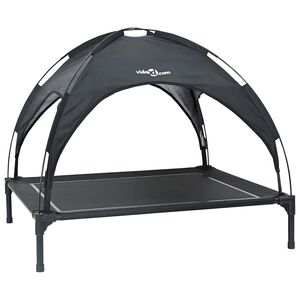vidaXL Hondenbed 90 x 81 x 80,5 cm Staal Zwart