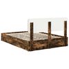 vidaXL Opslag bed met lade Gerookt eiken 160 x 200 cm Bewerkt hout