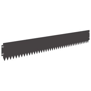 vidaXL Gazonrand 20 st 103 x 15 cm Staal Zwart