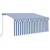 vidaXL Handmatig knikarmscherm met solar LED 3,5 x 2,5 m