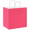 vidaXL Papieren zakken 50 st met hengsels 26x17x25 cm roze