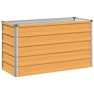 vidaXL Verhoogd Tuinbed Naturel 100 x 40 x 55 cm koudgewalst staal