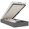 vidaXL Bedframe zonder matras 90x190 cm stof donkergrijs